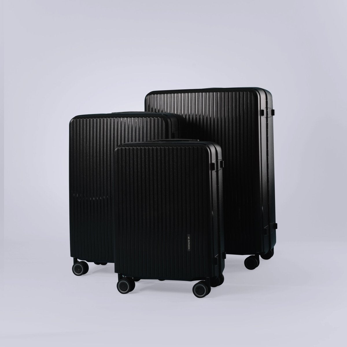 Burgos Zipless Suitcase Set of 3 Navy - MOON - Luggage & Travel Accessories - Sonada